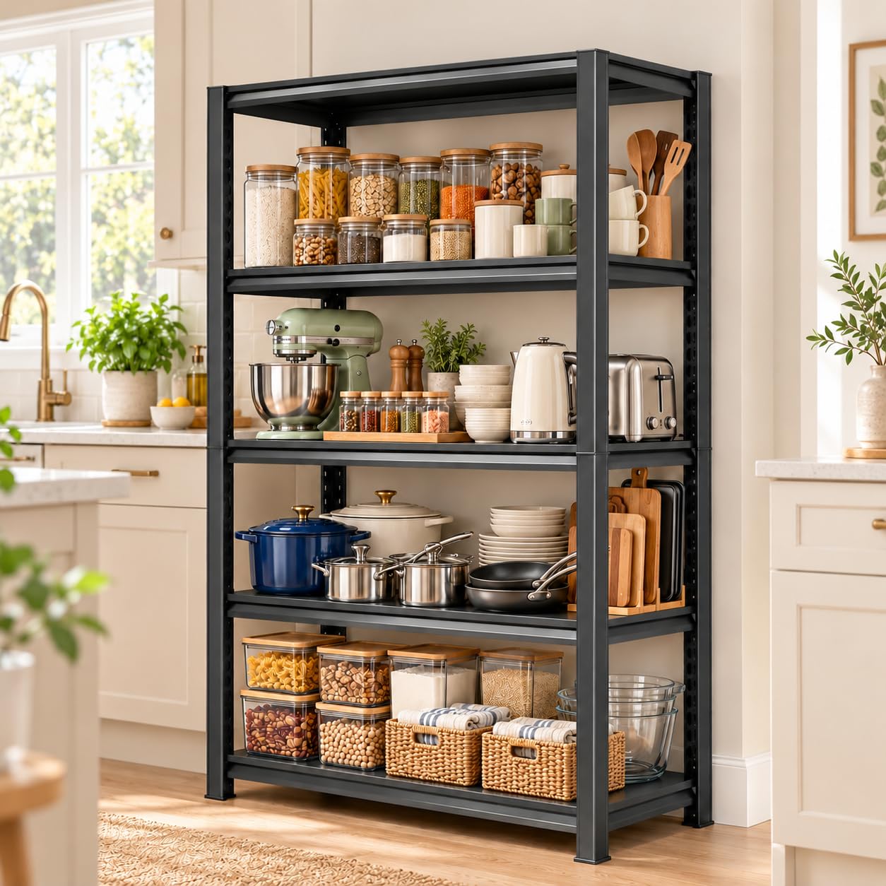Kitchen Shelf, Adjustable Microwave Stand, Heavy Duty Coffee bar