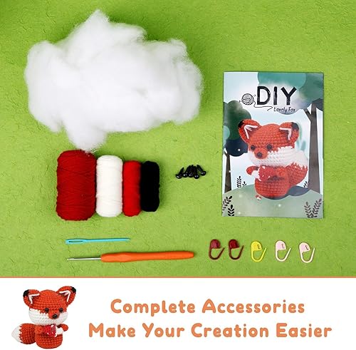 Miniatura 4 de Mnuizu Kit de ganchillo para principiantes, kit de ganchillo de animales, kit de ganchillo para principiantes con tutoriales en video instructivos y