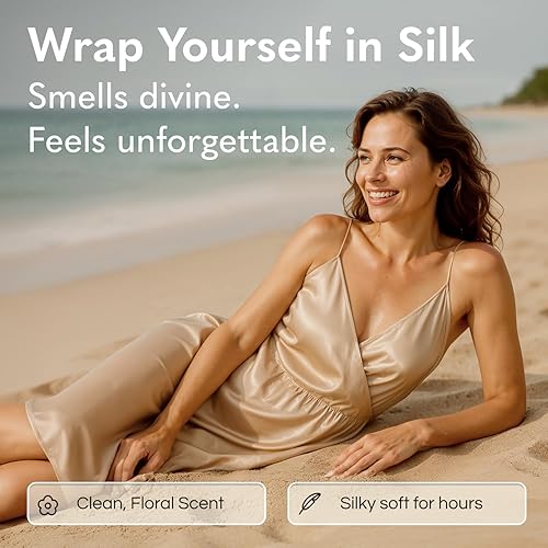 Miniatura 7 de GODA Aceite corporal de seda para mujer, fórmula hidratante reafirmante antienvejecimiento, piel crepey hidratante después de la ducha, mezcla