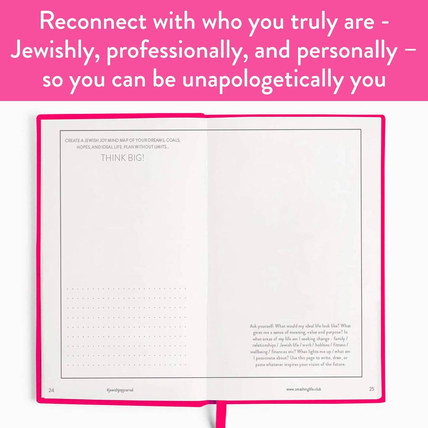 Jewish Joy Journal – Daily Gratitude Journal for Jewish Women | Guided Prompts for Happiness, Resilience, and Reflection | Jewish Book | Undated Life Planner for Connection, Confidence & Wellness