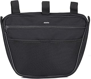Alaska® Passenger Grab Handle Storage Bag, Phone Holder Storage Organizer Bag, Multi-Purpose Pouch Organizer Bag. Compatible with Mahindra Thar, Jeep Wrangler, JT Gladiator & Maruti Gypsy (Black)