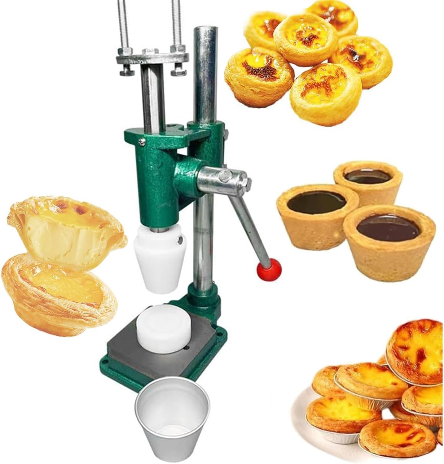 Presse à tartelettes aux œufs manuelle pour coques de tarte et gaufres B04
