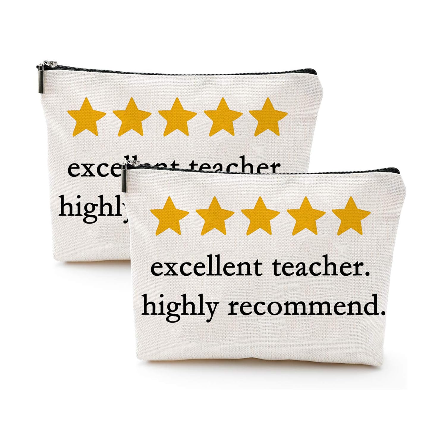 Teacher Makeup Bag, Tavel Small Comestic Bag with Zipper, Funny Bulk Makeup Comestic Organizer Bags for Women, Teacher Appreciation Gifts, Mothers Day