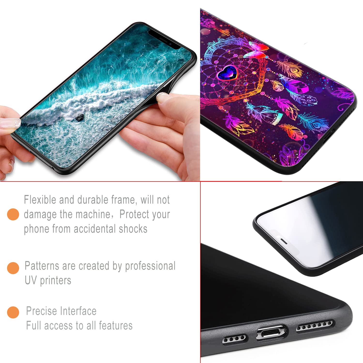 Handyhülle Mit Band Für Motorola Moto G84 5G – Silikonhülle Mit Verstellbarer Handykette, Herz-Design