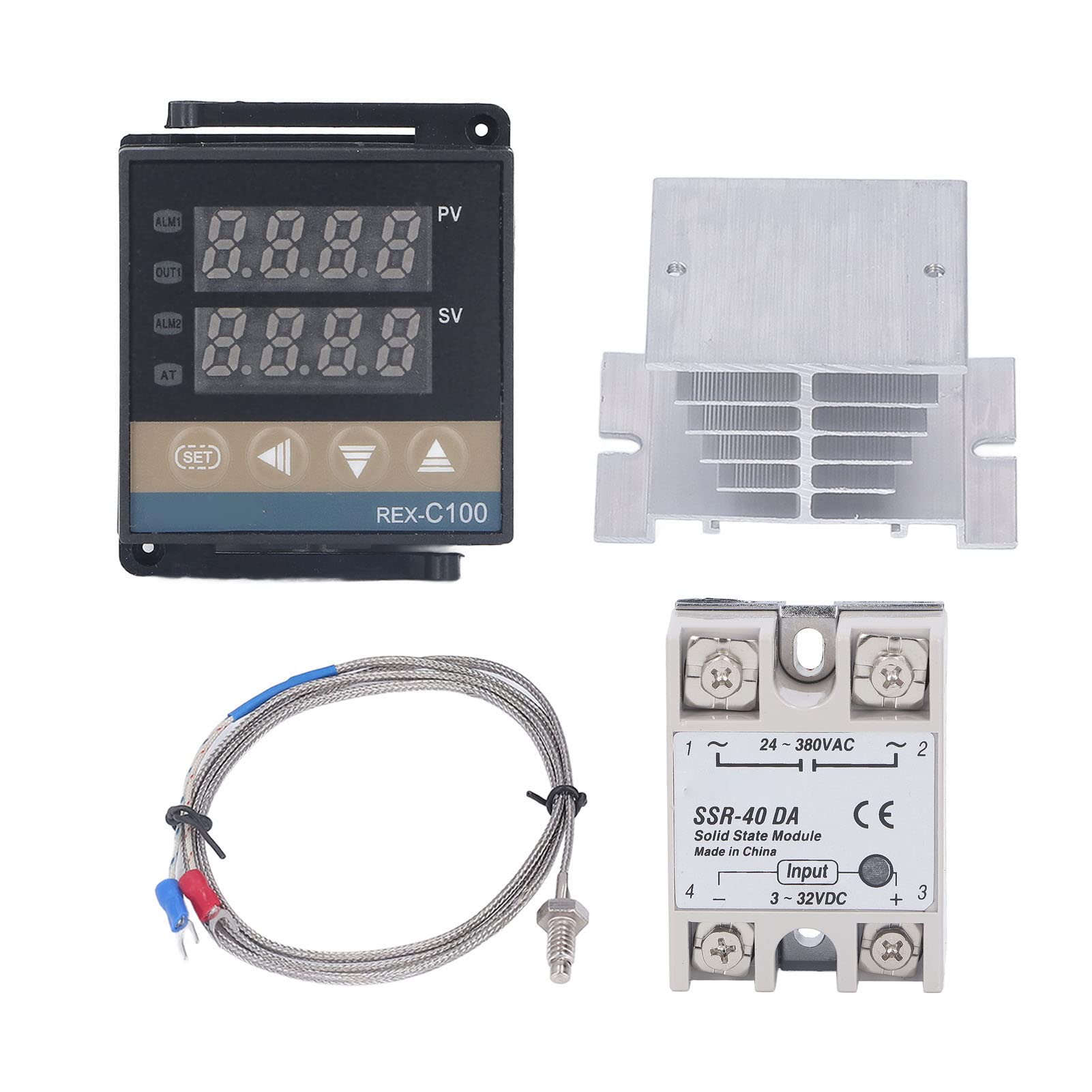 PID Temperature Controllers, Kit 0?400? High Accuracy C100 REX Controller for Farm 100V?240V 25A 0400 LED 100V240V (40A)