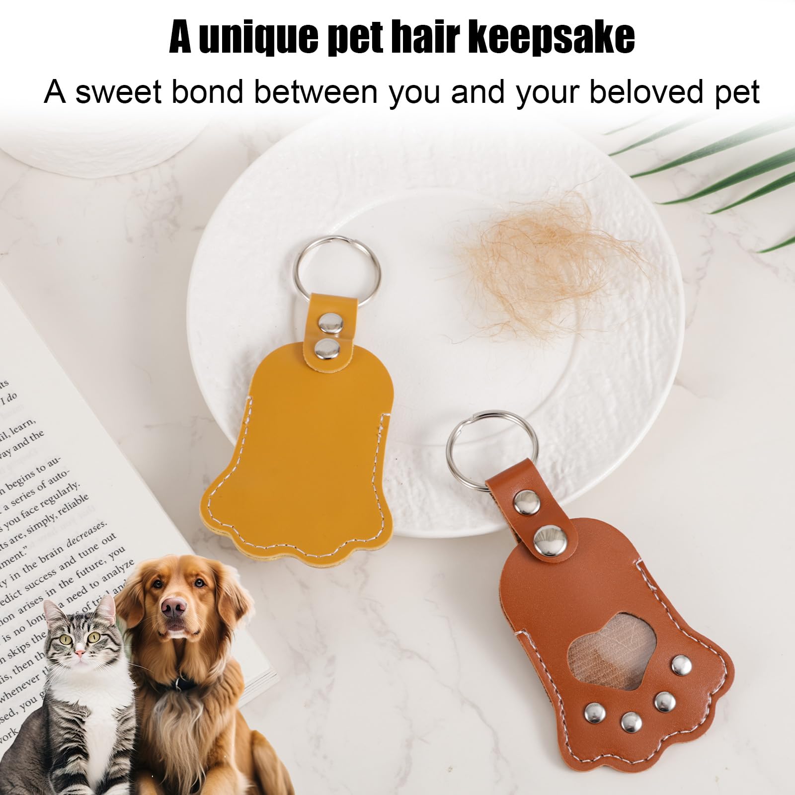 Penitue 2pcs Dog Hair Collector Keychain - Image 4