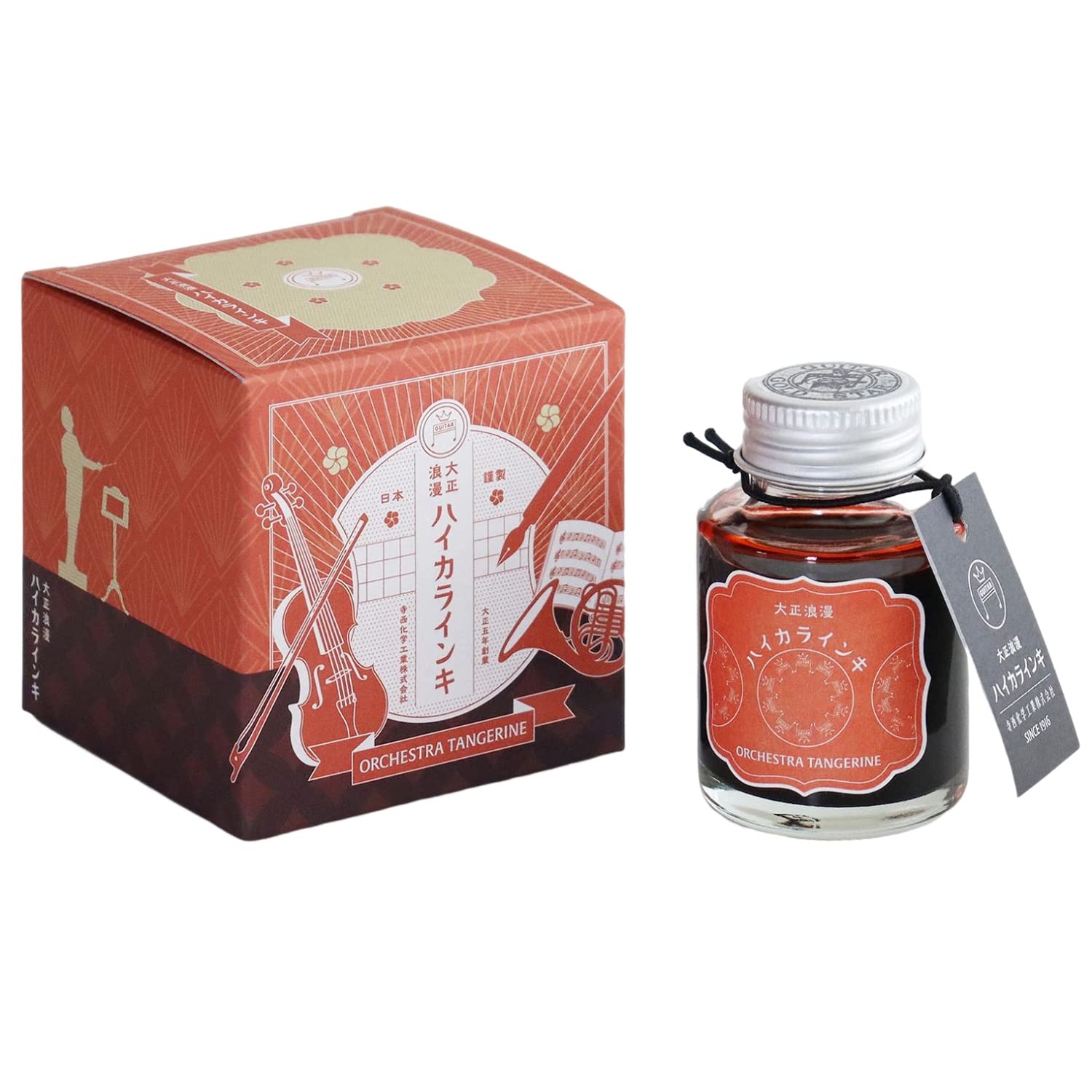 Teranishi Science Industry TRH-40ML-T75 Guitar Taisho Roman, High Color Ink, Orchestra Tangerine