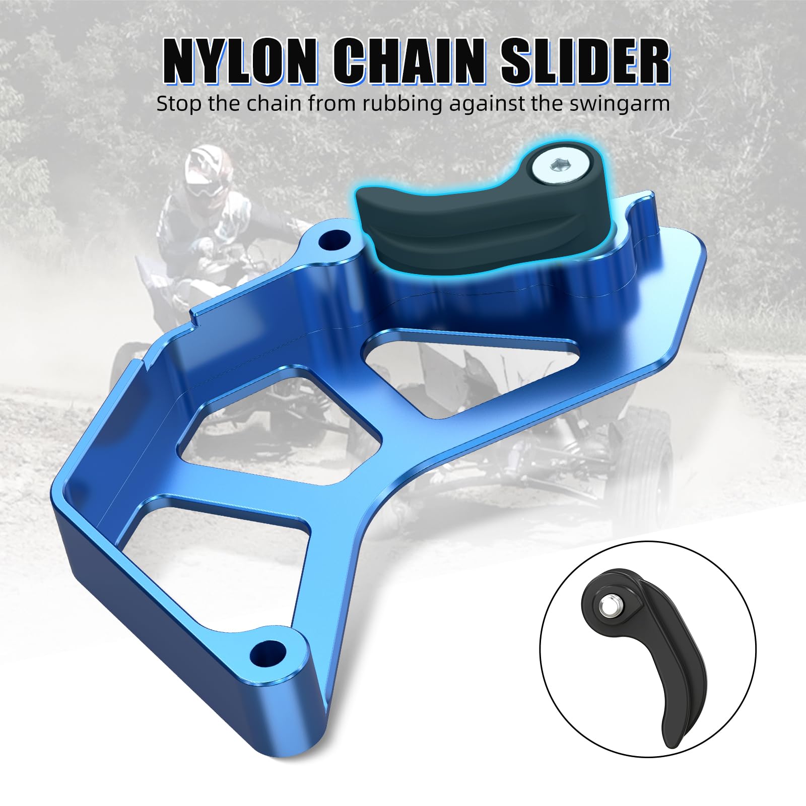 NICECNC Guía de Cadena de protección de piñón Azul Compatible con Yamaha Raptor 700 YFM700 2013 2015 2016 2017 2018-2024, Raptor 700 YFM700R 2006 2007 2008 2014, Raptor 700R YFM700R 00R SE 2 017-2024