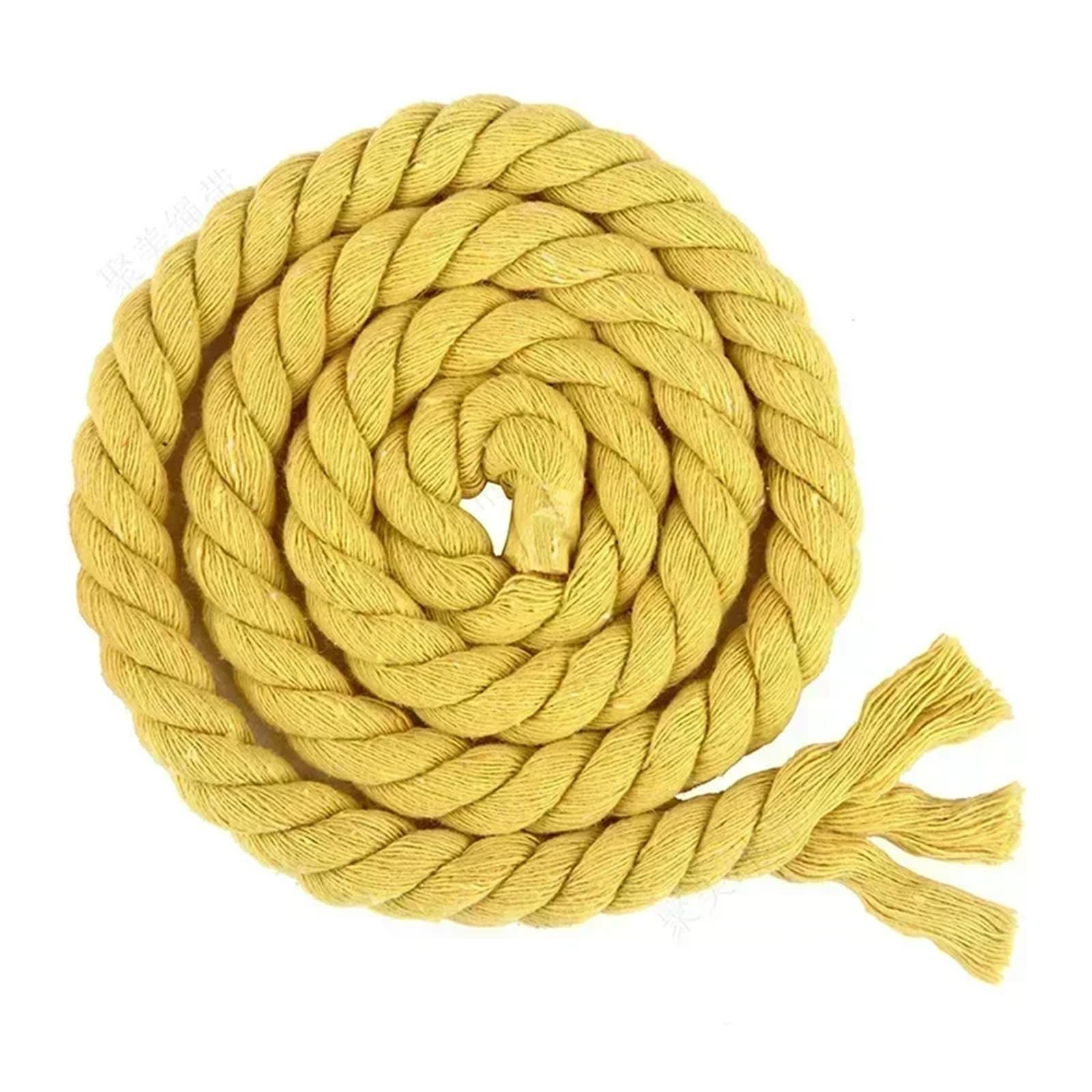 Twisted Cotton Cord 5Meters 5-20mm 3 Shares Twisted Cotton Rope Colored Weave Cords Macrame Ropes Craft Materials(Color 25,20mm-2Meters)