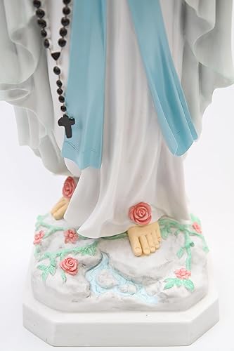 Miniatura 8 de Vittoria Collection Estatua de Virgen María de 32 pulgadas de Nuestra Señora de Lourdes hecha en Italia para jardín interior y exterior