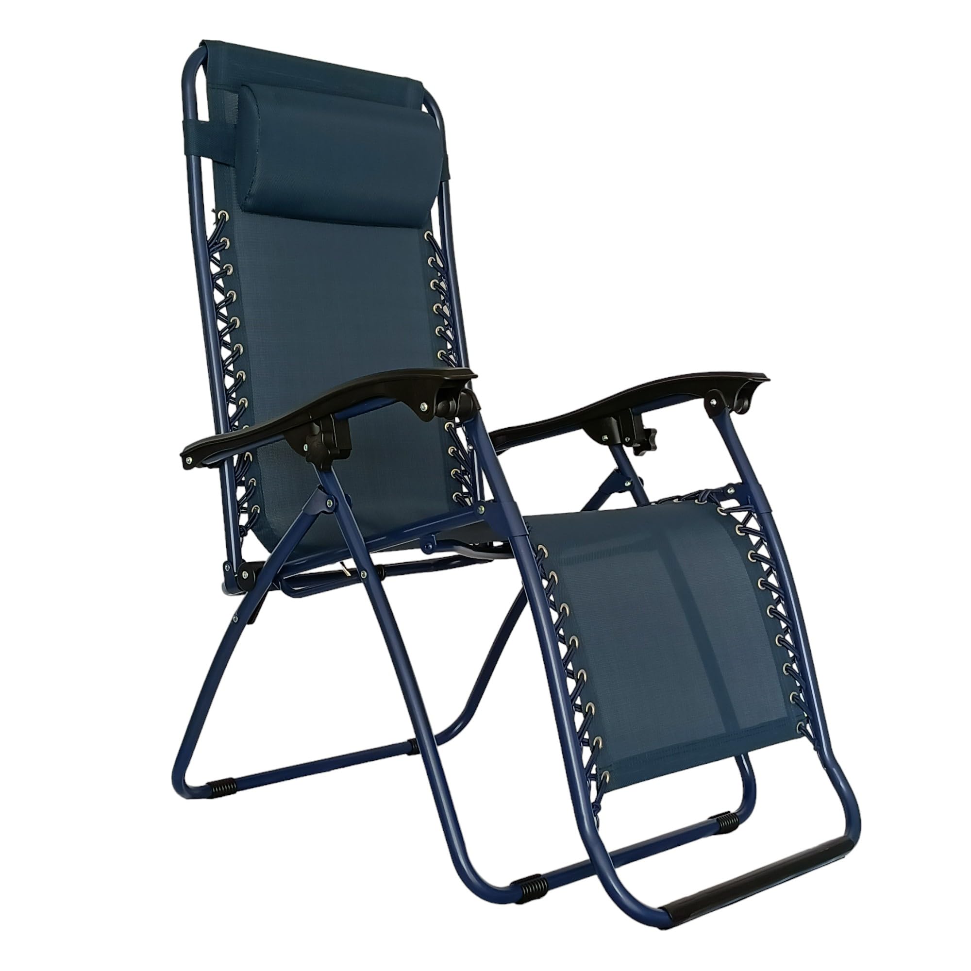 Pincho Tumbona Jardin Exterior, Sillon Gravedad Cero, Hamaca, Silla Jardin Exterior, Plegable, terraza, Camping (Azul Marino 1)
