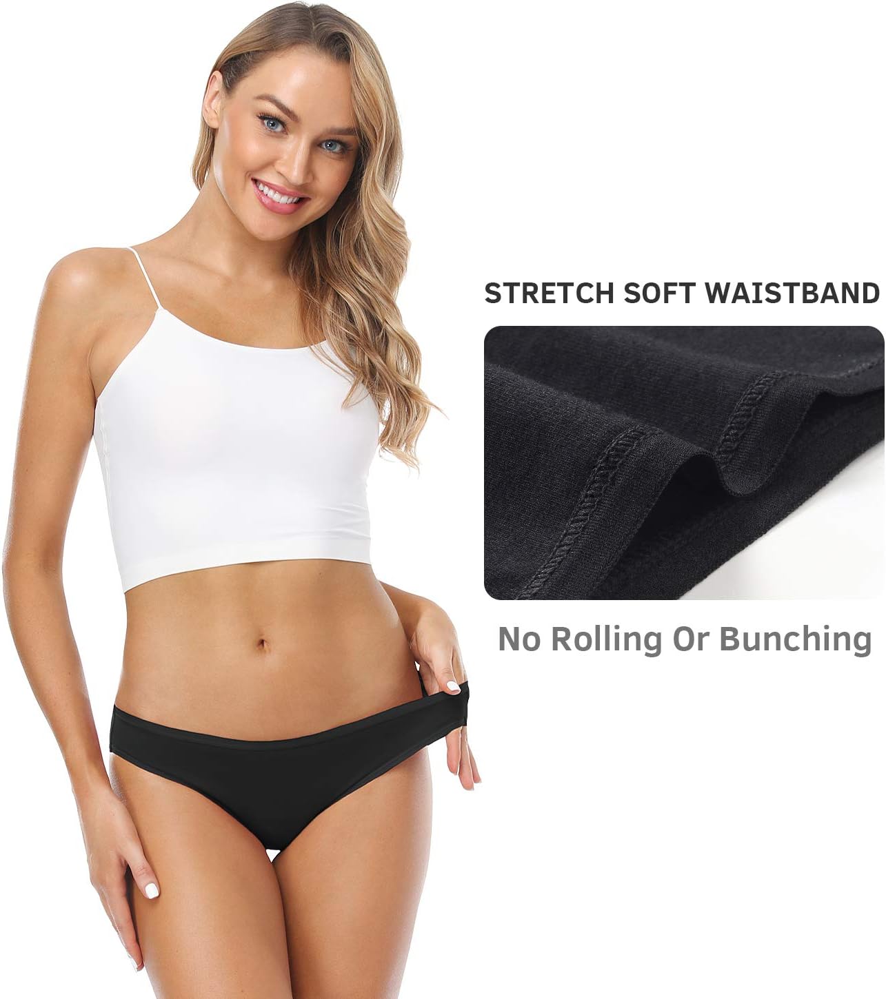 Wealurre Women’s Underwear Cotton Hipster Panties Breathable Stretch Bikini Panties for Women Pack - Image 4