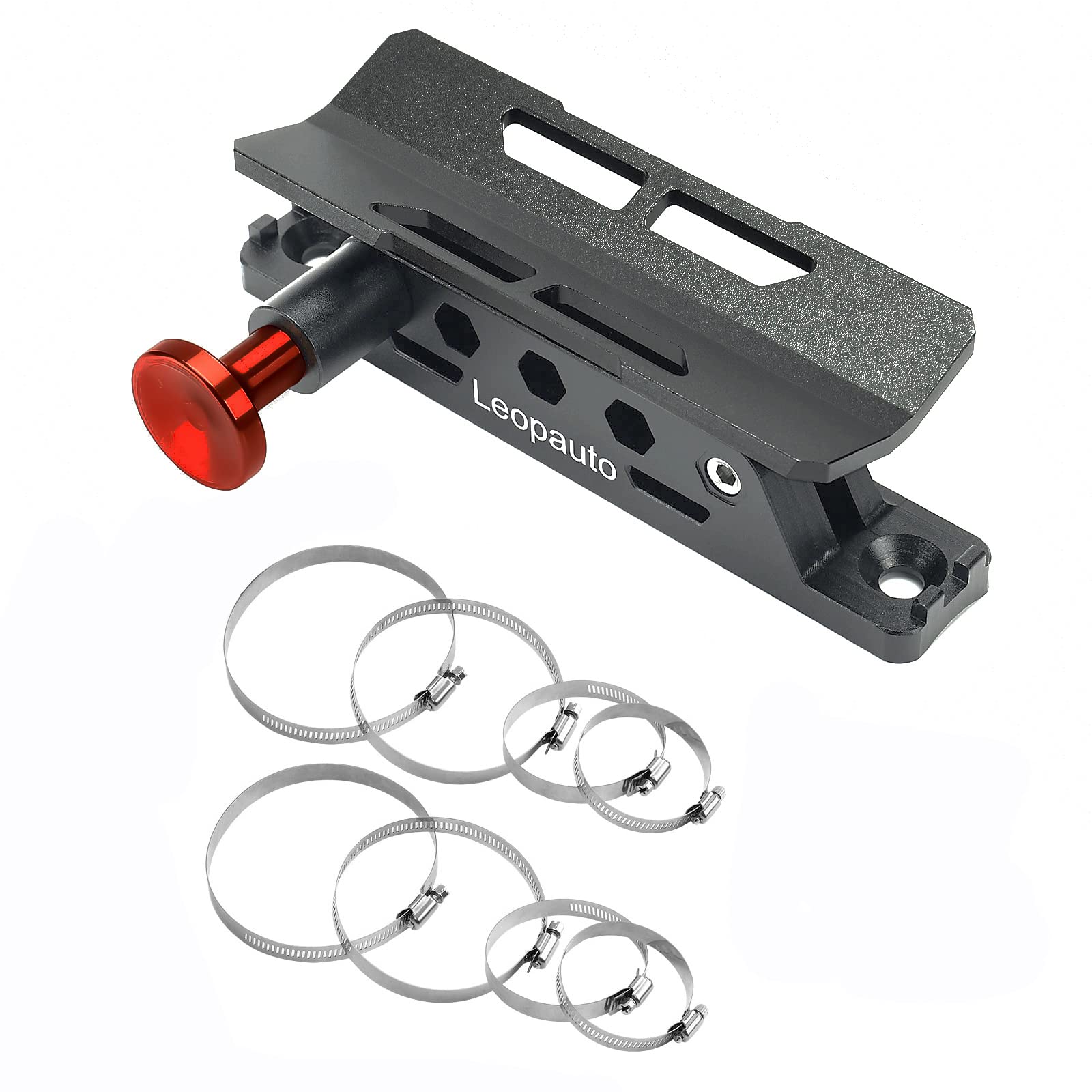 Universal Vehicle Fire Extinguisher Bracket, Aluminum Adjustable Quick Release Roll Bar Fire Extinguisher Bottle Mount with 8 Clamps, Compatible with Jeep Wrangler JK TJ Rubicon UTV, Grey-picture-10
