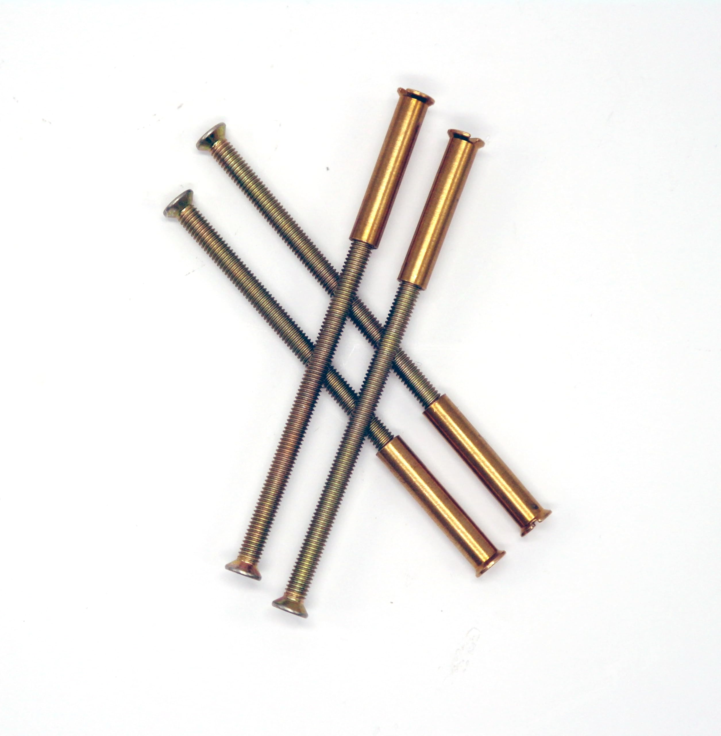 Nuovo 10 X Coppie Di Cerniera Sicurezza Bulloni Ottone Cromato Acciaio - Foto 3