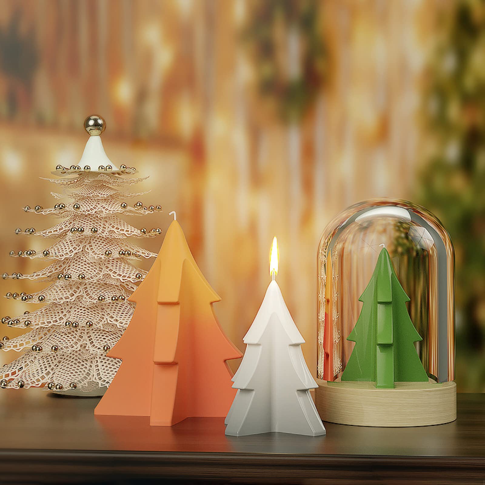 Stampo per candele in silicone per albero di Natale Stampo in gesso in gesso fai-da-te Stampi in silicone a forma di cedro per candela – acquista a prezzi convenienti sul marketplace