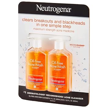 Neutrogena Oil-Free Acne Wash 9.10 oz (Pack of 4)