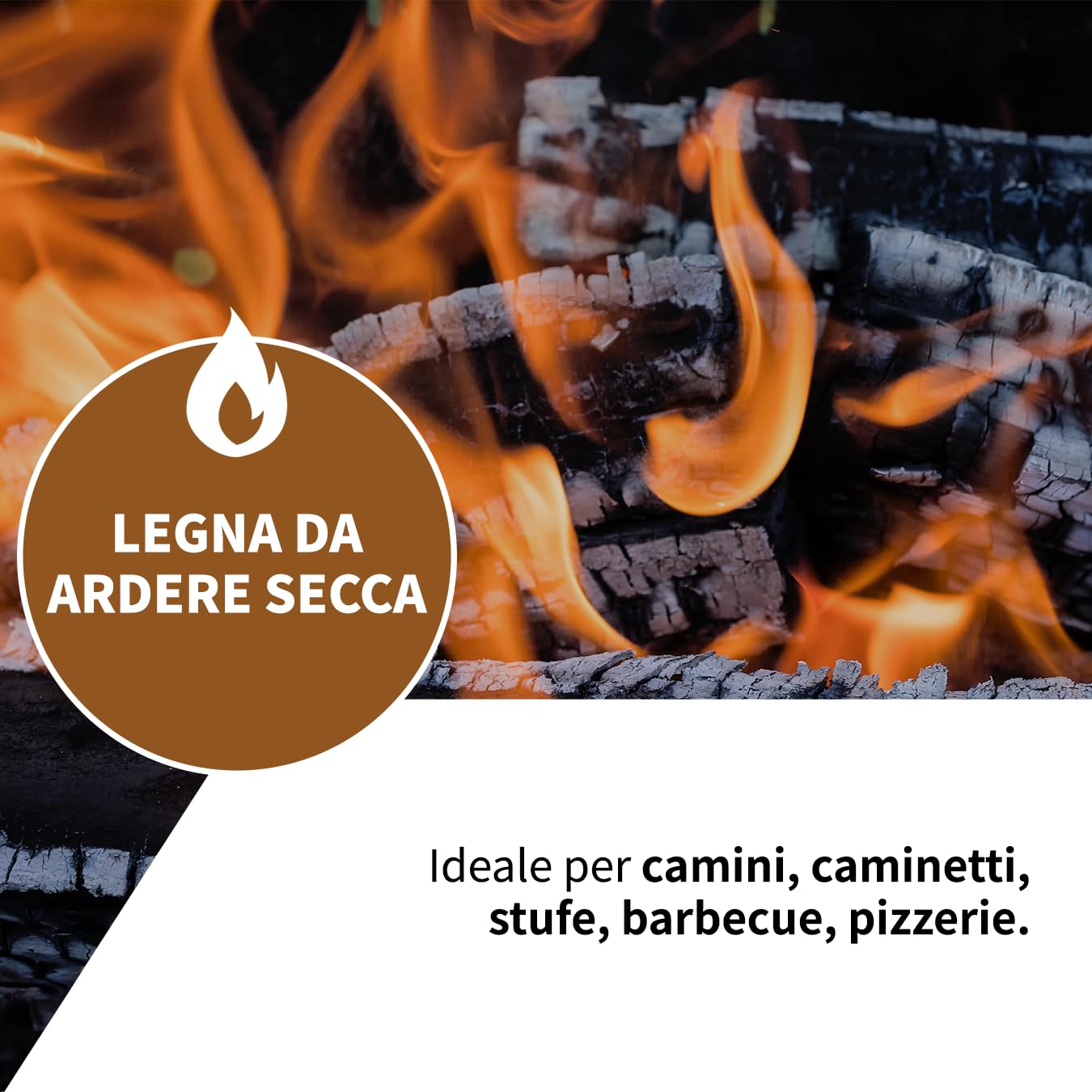 BALTPELL Legna Da Ardere Secca | Legno Ontano Alta Qualità | 3 Sacchi da 40 Litri | Per Camini, Caminetti, Stufe, Barbecue, Pizzerie | Tronchetti 30cm