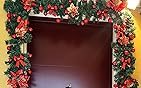Ghirlanda Natalizia Con Luci LED - 270 Cm, Rosso, Per Porta, Scale, Camino, Decorazione Natale - Foto 8