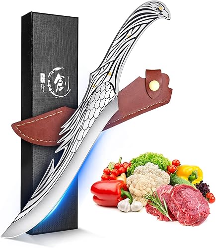 Miniatura 29 de ROCOCO Cuchillo japonés de Damasco – Cuchillos afilados para pelar frutas y carne, para el hogar, cocina, barbacoa, 5.3 pulgadas