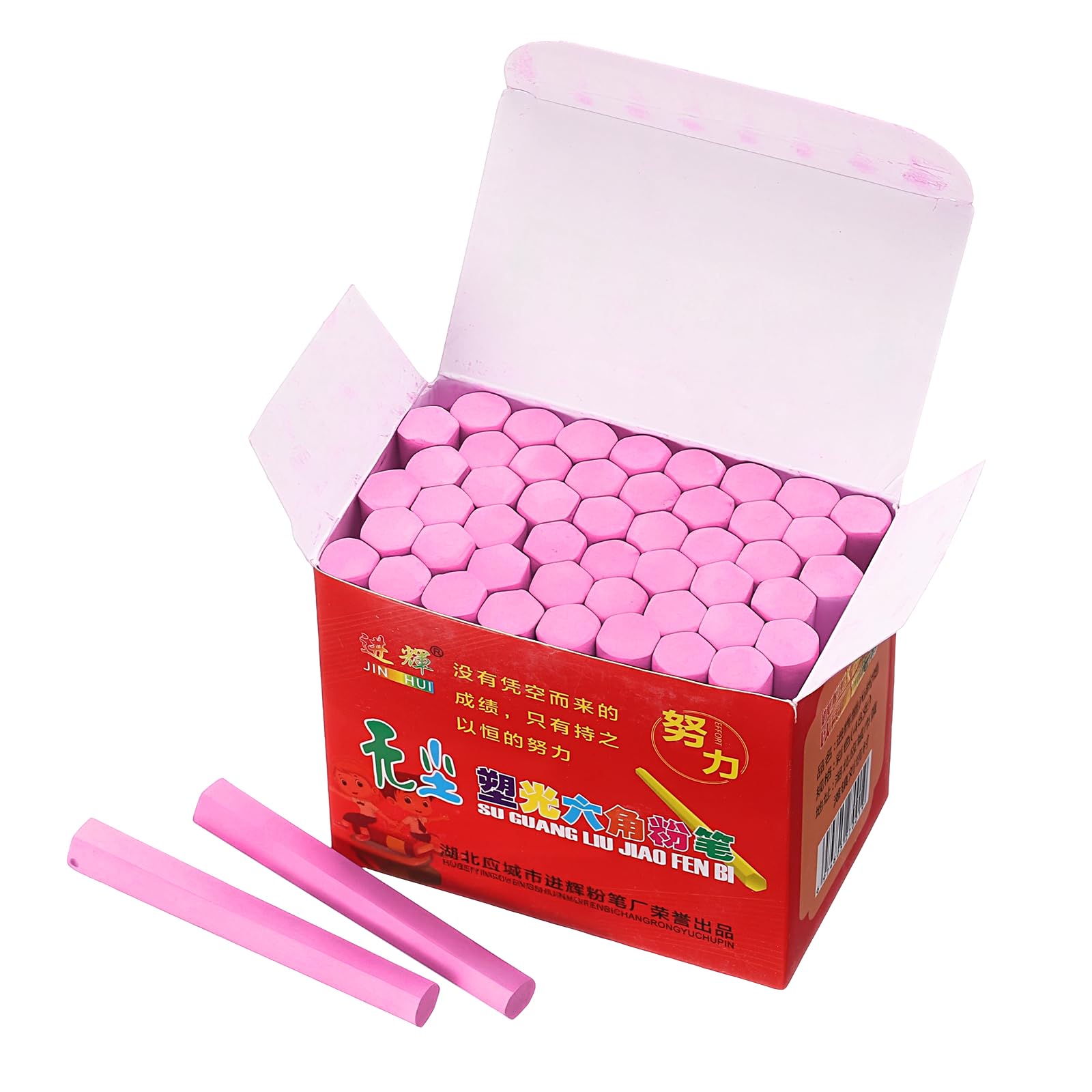 PATIKIL 96 PCS Chalkboard Chalk, Dustless Chalk Small Bulk Colored Thin for Chalkboard Blackboard Classroom Adults Indoor Home Office Supplies, Pink