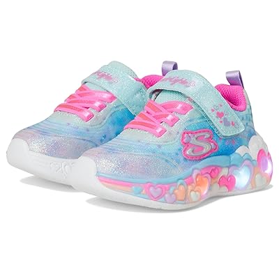 SKECHERS KIDS Eternal Heart Lights 302696N (Toddler) Girls Shoes Light Blue/Multi