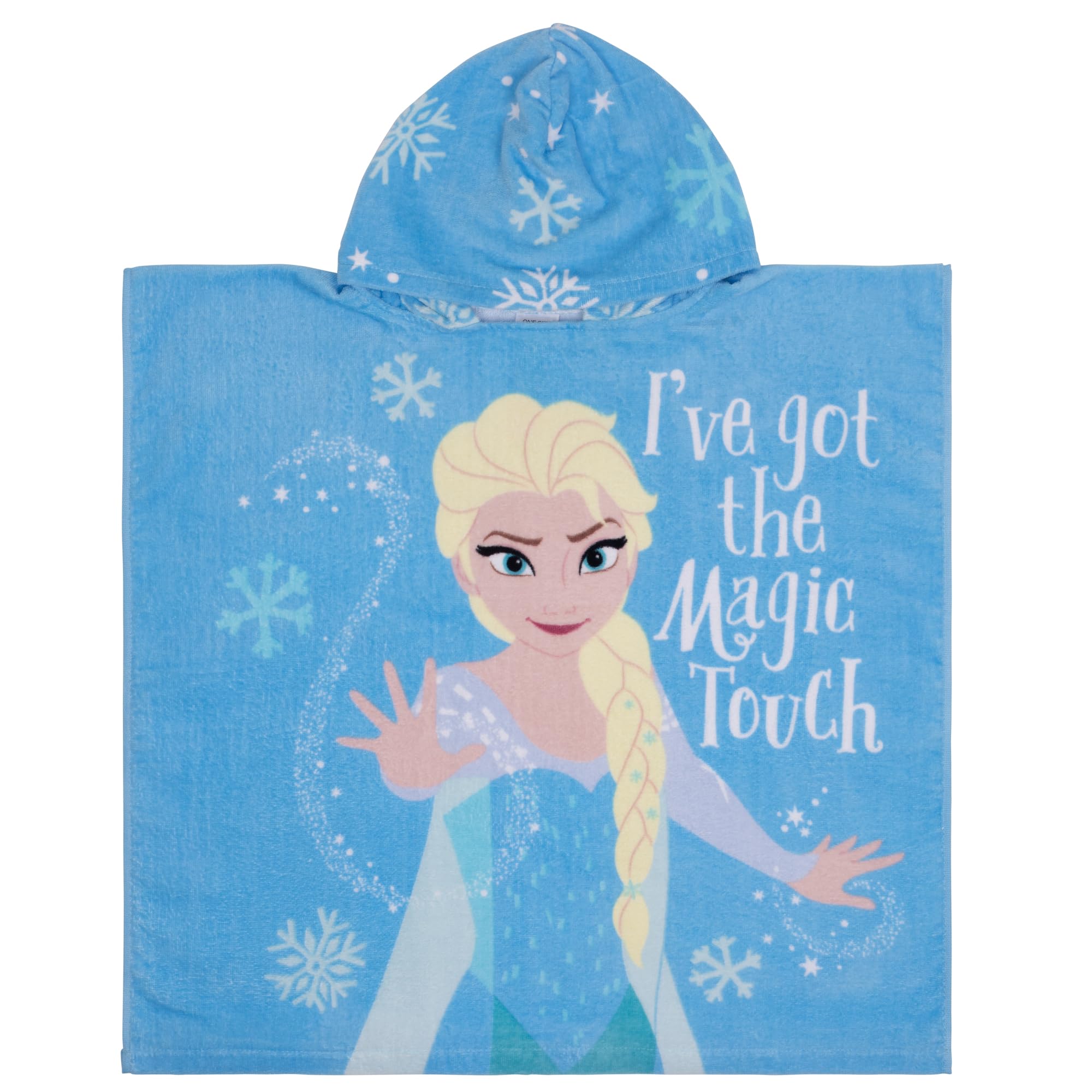 Disney Frozen La Regina dei Ghiacci, Elsa, Poncho da Bagno per Bambini, Asciugamano da Spiaggia per Bambini Teli Mare Accappatoio con Cappuccio per Ragazze