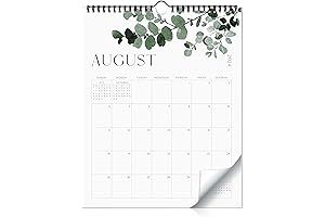 2024-2025 Wall Calendar Planner with a Modern Greenery Aesthetic