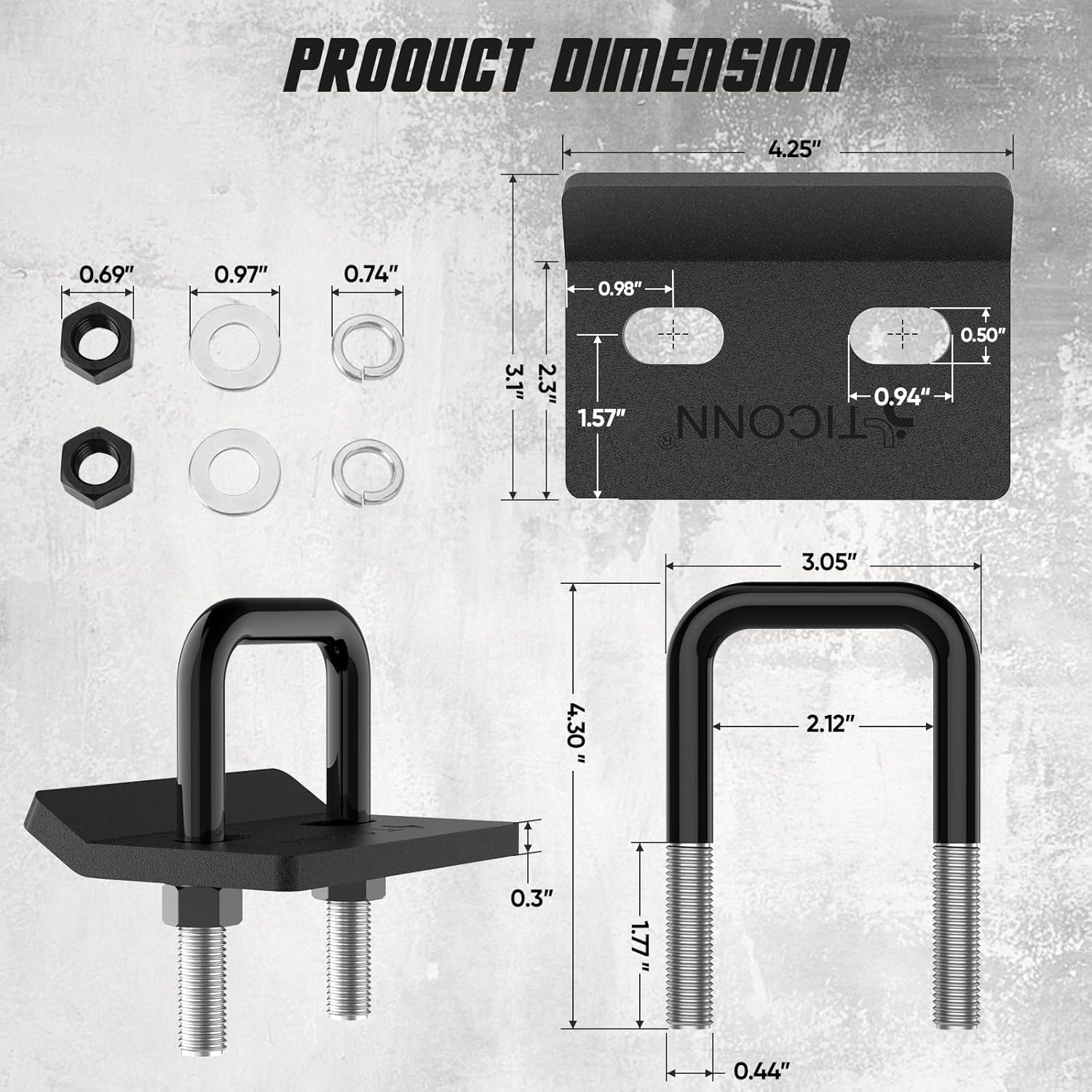 10 Ton Winch Snatch Block +Shackle Hitch Receiver : Automotive
