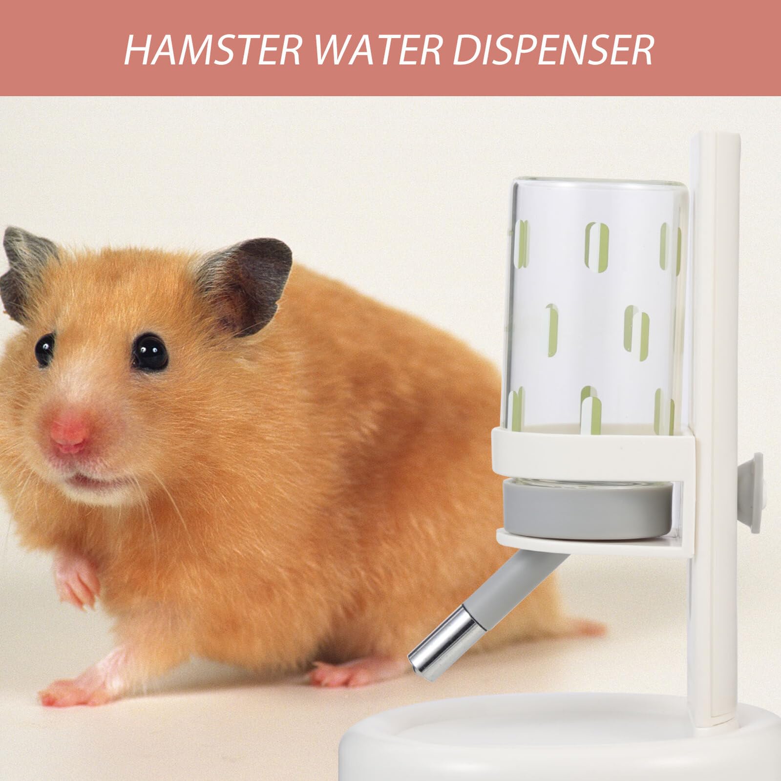 Professioneller Hamster Wasserspender aus Glas mit Verstellbarer Auslaufsicherer Trinkflasche und Transparentem Design für Kleine Haustiere im Haushalt