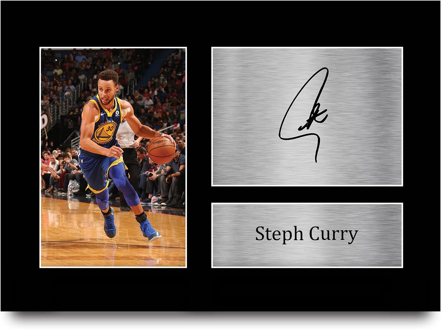 HWC Trading Stephen Steph Curry Gift Signed A4 Printed Autograph Golden State Warriors Gifts Photo Display
