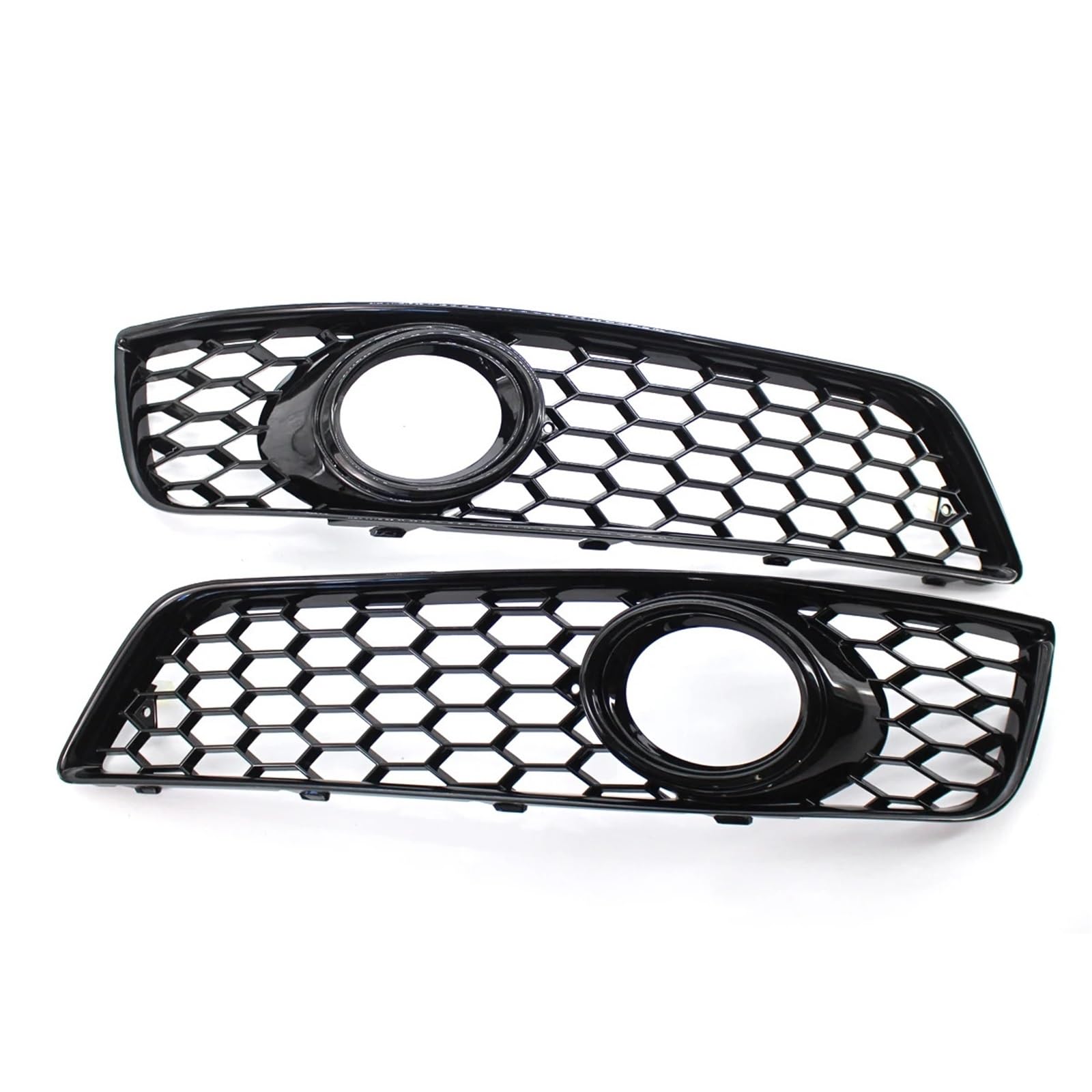 Bocchette Aria Condizionata Copertura per mascherina fendinebbia, paraurti anteriore, griglia lampada con foro lampada, stile maglia, adatta per Audi A3 8P 2009, 2010, 2011-2013(Glossy Black)