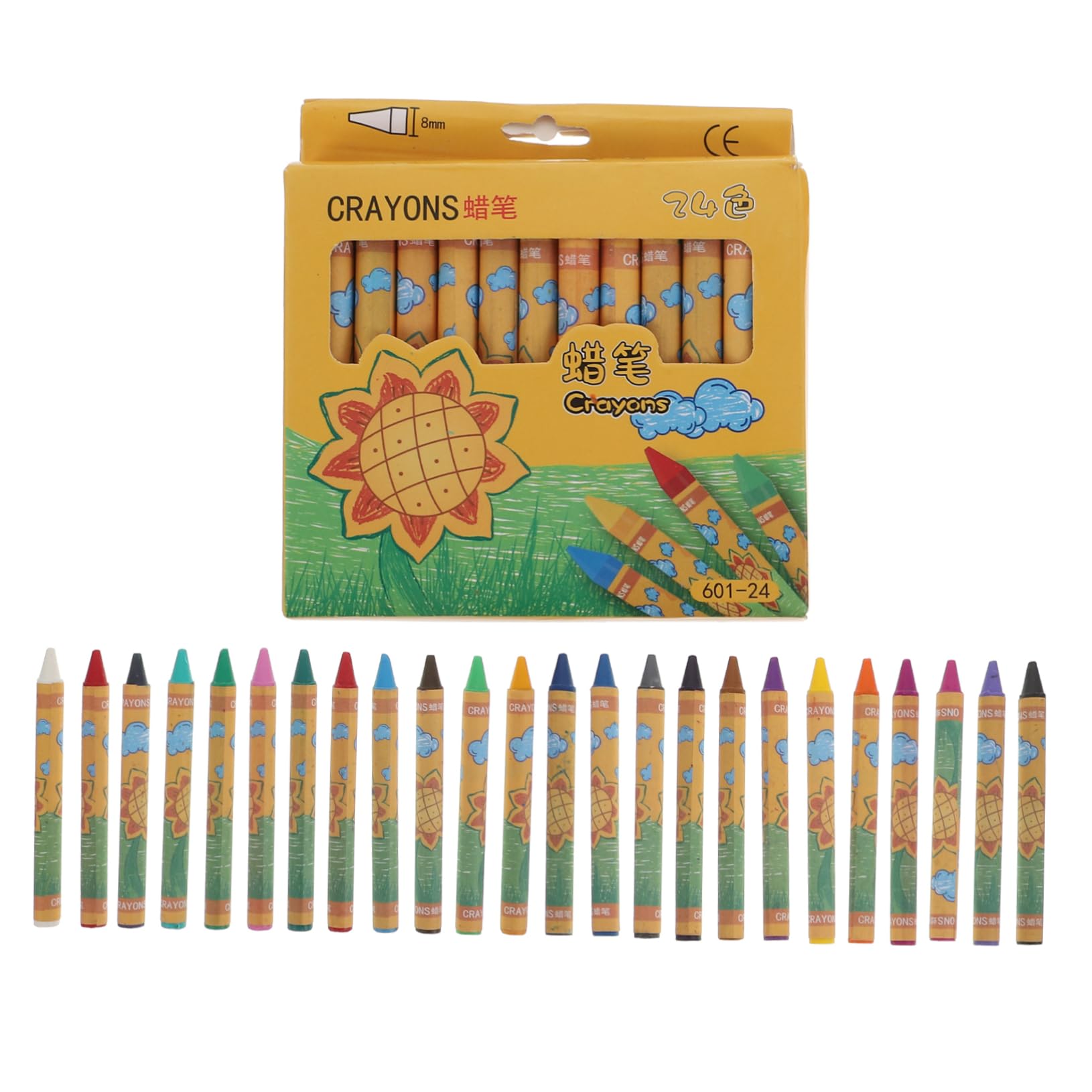 SEWACC Crayon Set 48 Pcs Boys and Girls Coloring Crayons 24 Drawing Pens for School Birthday