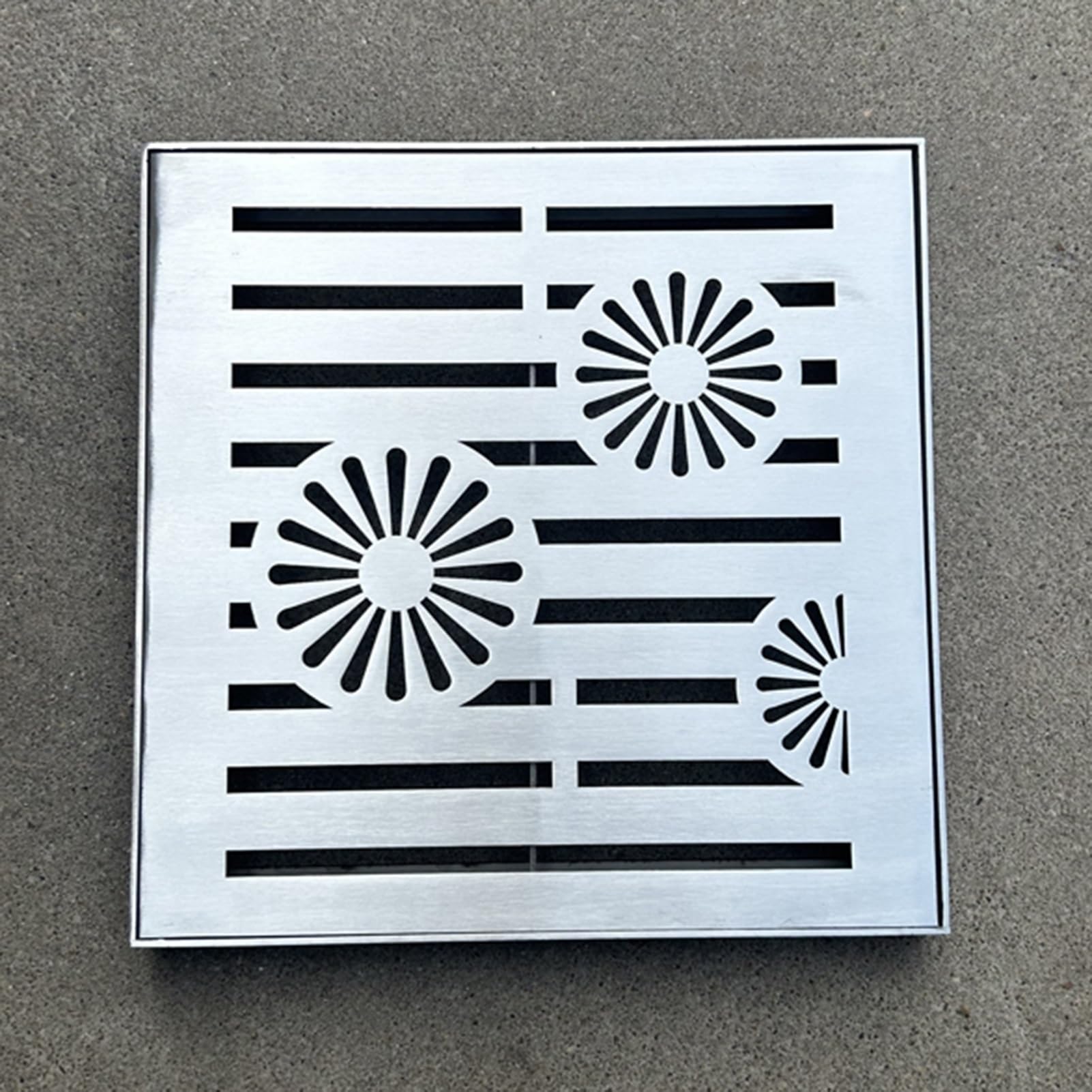 Grilles de canal de drainage extérieur couvercle de vidange amovible filtre cour