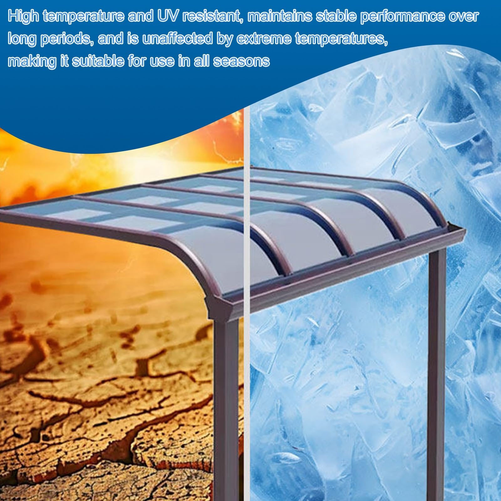 Telo di copertura in acrilico blu per serre, 80 x 500 cm, resistente alle intemperie, in plastica, per esterni, resistente ai raggi UV