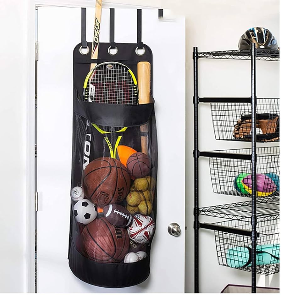 Amazon | ボールホルダー ハンギングボール収納 大容量 フック3