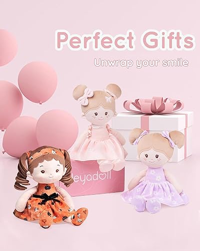 Miniatura 10 de LeyaDoll Juguetes suaves de muñeca bebé (12 pulgadas), mi primera muñeca de trapo para regalo de cumpleaños de niña de 1 año, muñeca Leya de