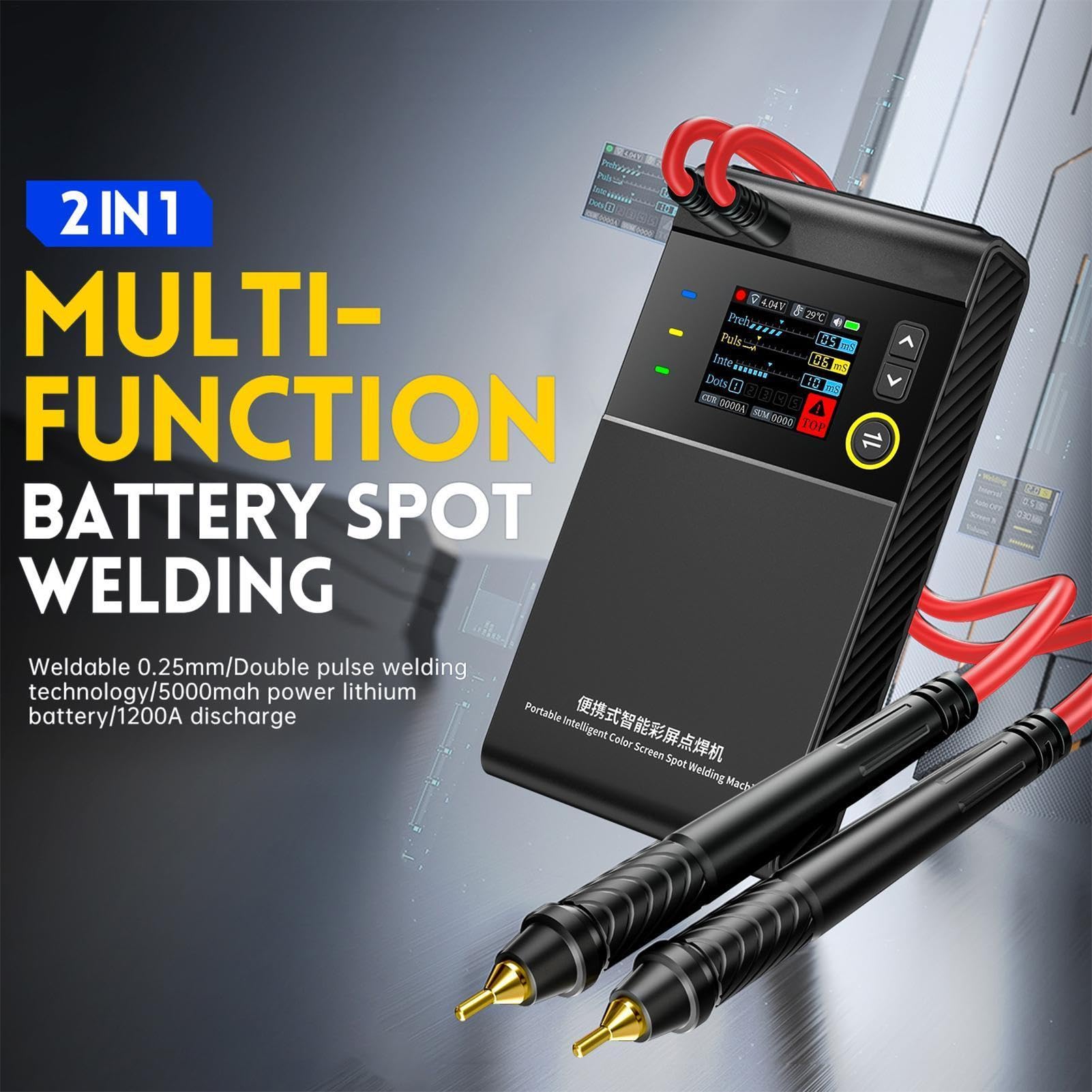 Soldador Por Puntos Máquina Soldadora De Puntos Portátil Herramienta Para | Máquina De Soldadura Por Puntos Portátil Con Pantalla LCD Incluida Mini Equipo De Soldadura Manual Para Jo