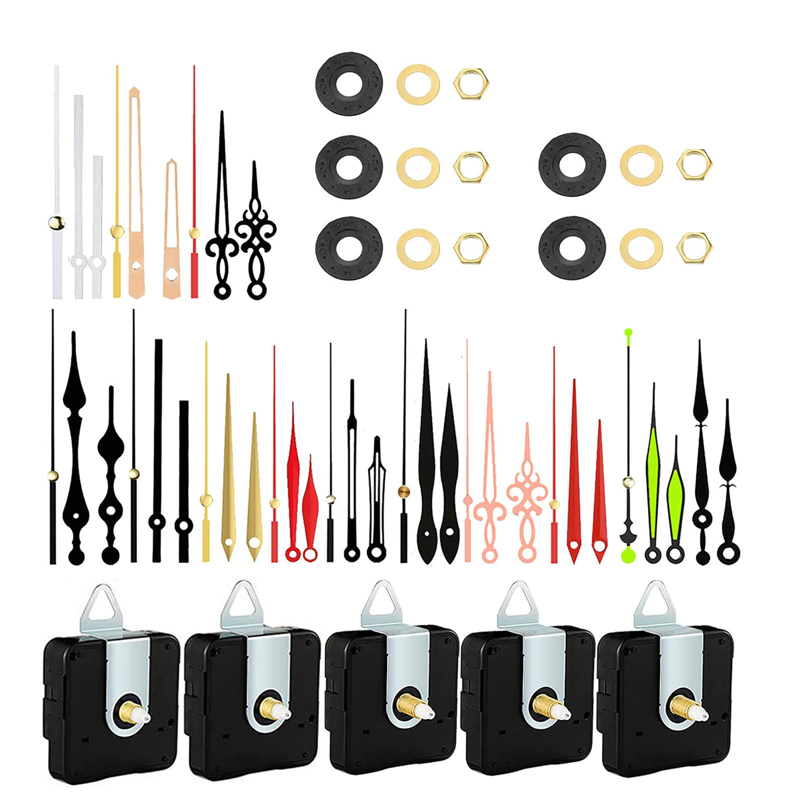 Kalttoy Professional Clock Repair Kits 5 Precisions Clock Movement Quiet Operations Replacement Mechanism with Hands Accessories Quiet Movement
