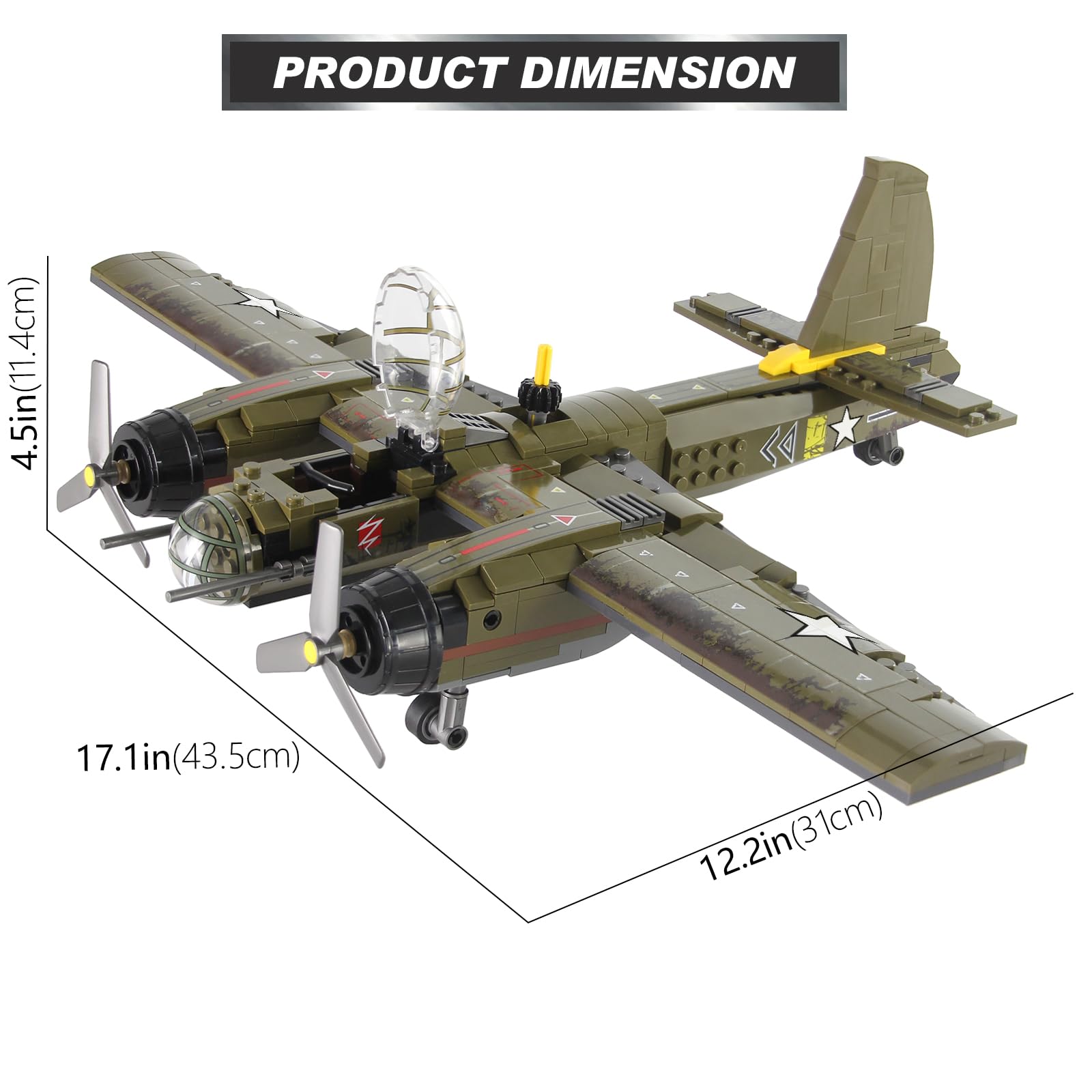 Amazon.co.jp: Feleph JU-88 WW2 飛行機ビルディングブリックキット