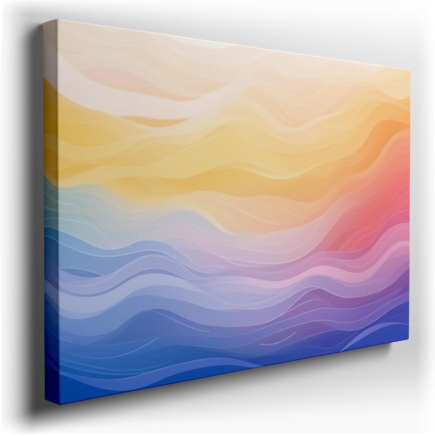 Canvas for Living room. Ride the Waves of Color - Unveiling Movement and Fluidity in Abstract Art, 27 x 18 inch Canvas Wall Art - Contemporary Masterpieces - Modern Home Decor