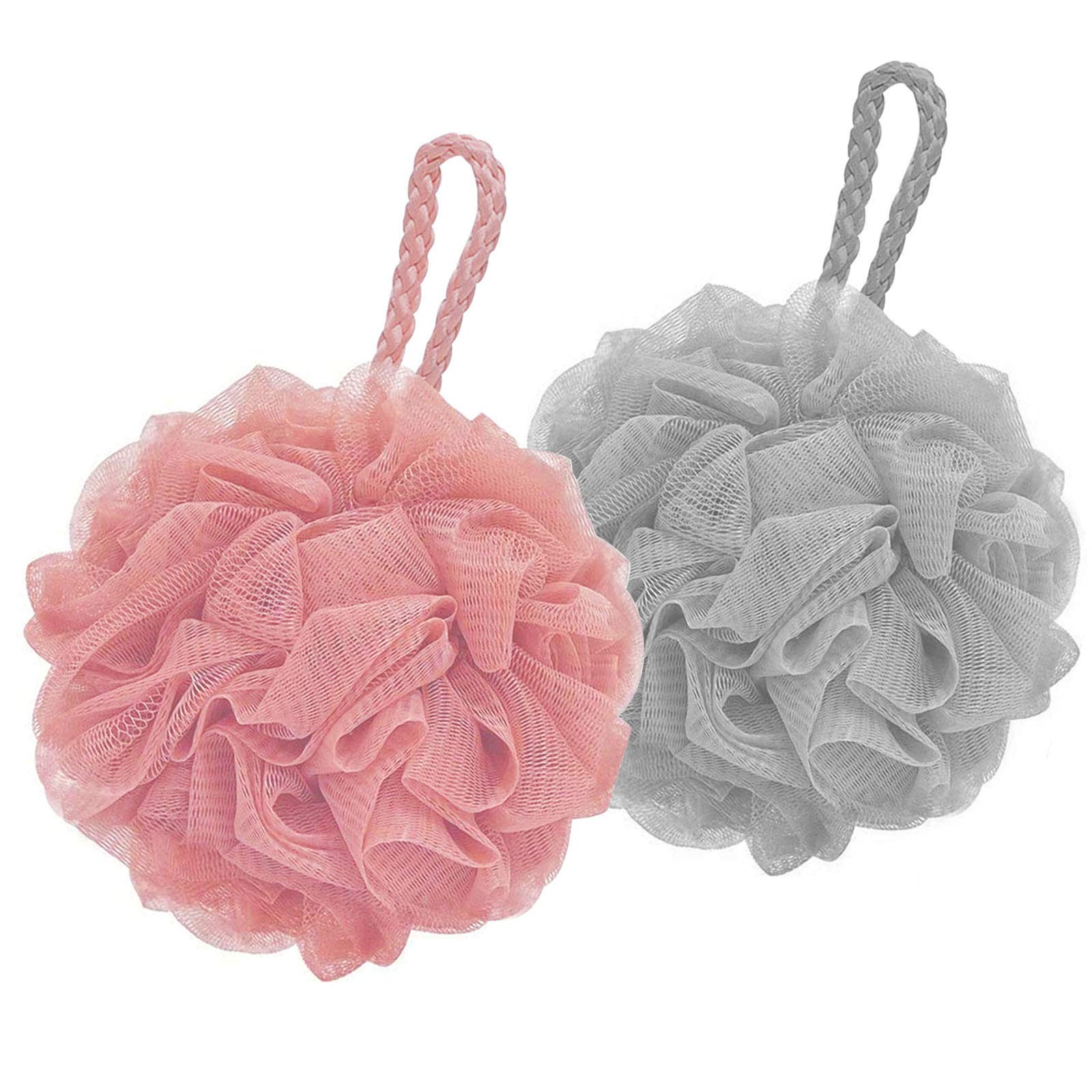 Bath Sponge Shower Puff Sponges Bath Soft Loofah Sponge Pouf Exfoliating Mesh Shower Ball Bath Scrunchies for Adults