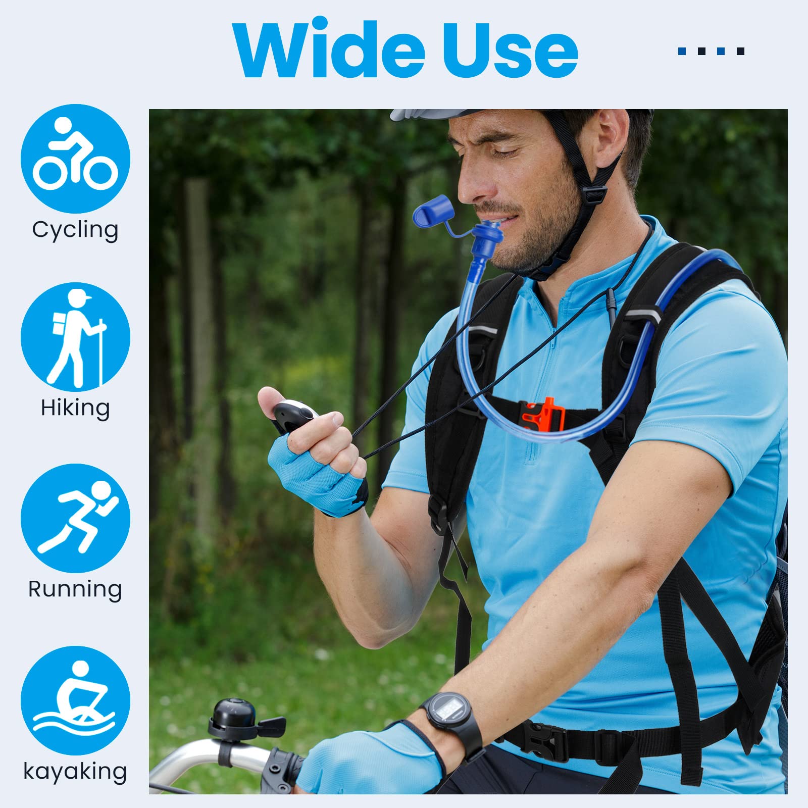 Lot de 2 sacs à dos d'hydratation avec poche à eau de 2 L, sac à dos d'hydratation avec poche d'hydratation pour randonnée, course à pied, cyclisme, vélo pour homme et femme
