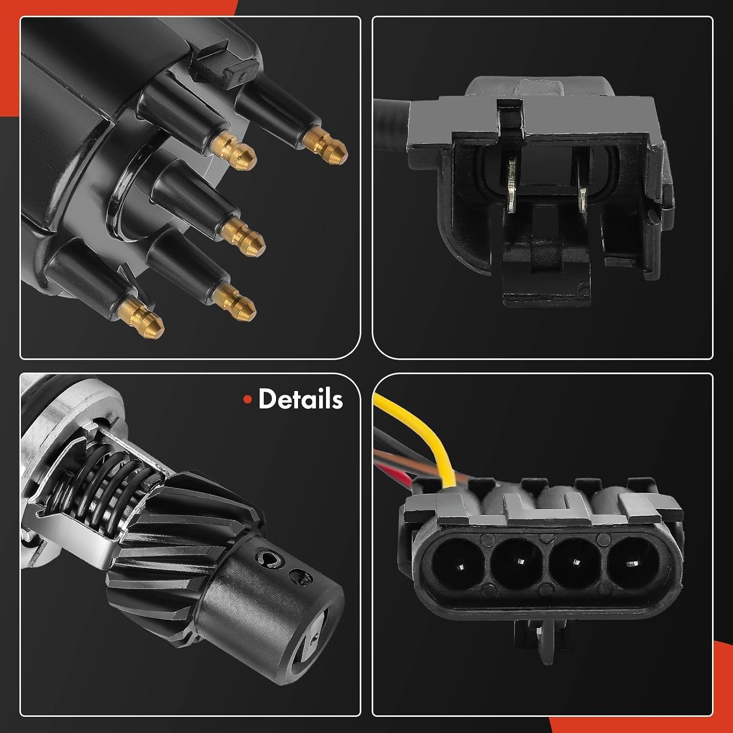 A-Premium Ignition Distributor with Cap and Rotor Compatible with Chevrolet Camaro, S10 Blazer, S10, Celebrity, Citation, LLV& GMC S15 Jimmy, S15, Sonoma,& Buick Century, Skylark & Pontiac 6000