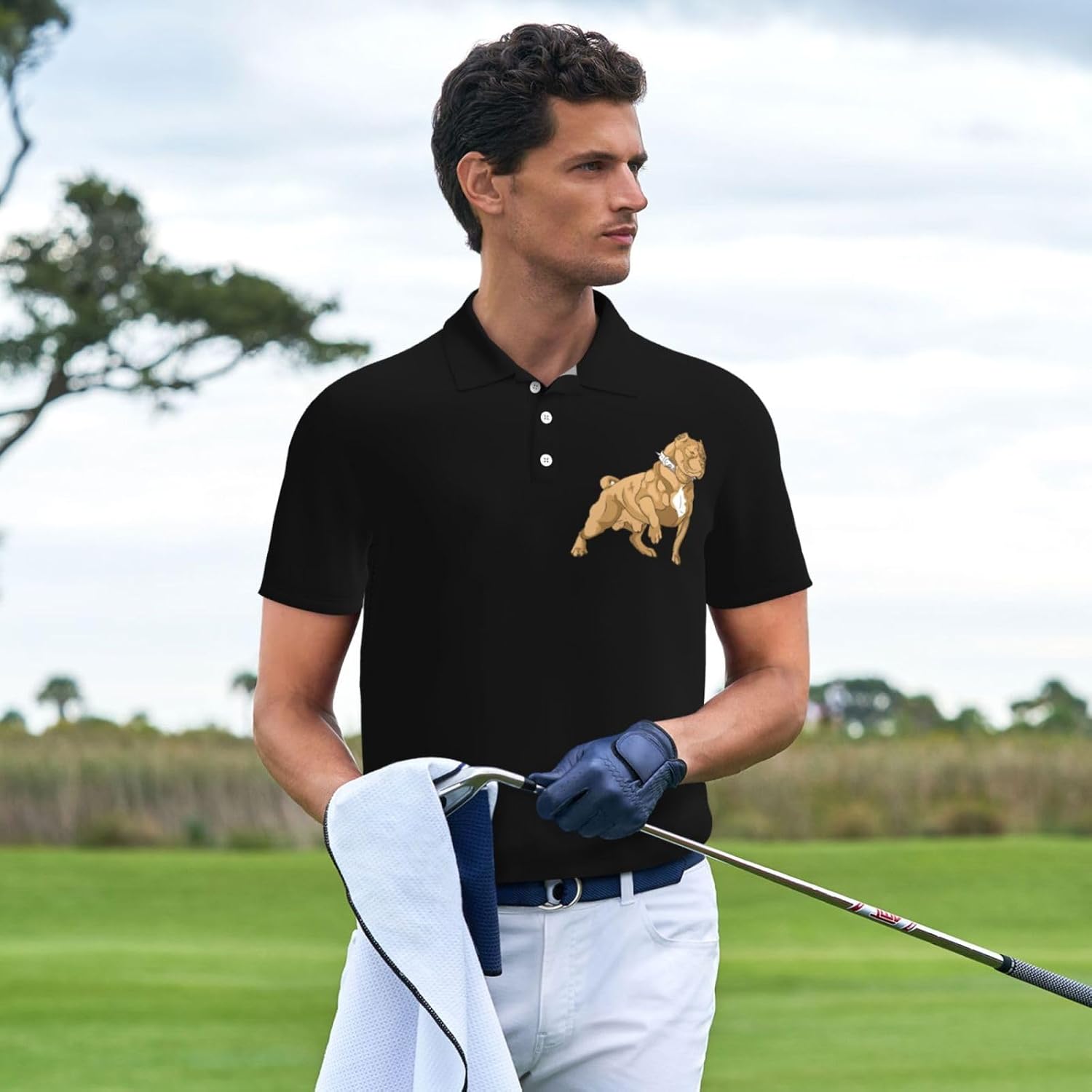 American Bully Men's Polo Shirts — Short-Sleeve, Casual, Breathable Polo Tees