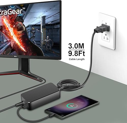 Miniatura 2 de HKY Adaptador de 19 V CACC compatible con LG 49LJ5100 UC 49LJ510M 49LJ510M 43LF5100T 43LF510Y 43LF510B LCD LED HD TV LCAP40 EAY63031601 EAY63031604