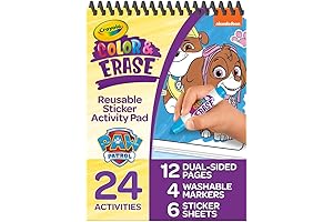 Paw Patrol Sticker Activity Pad: Unleash Creativity with 12 Color & Erase Pages!