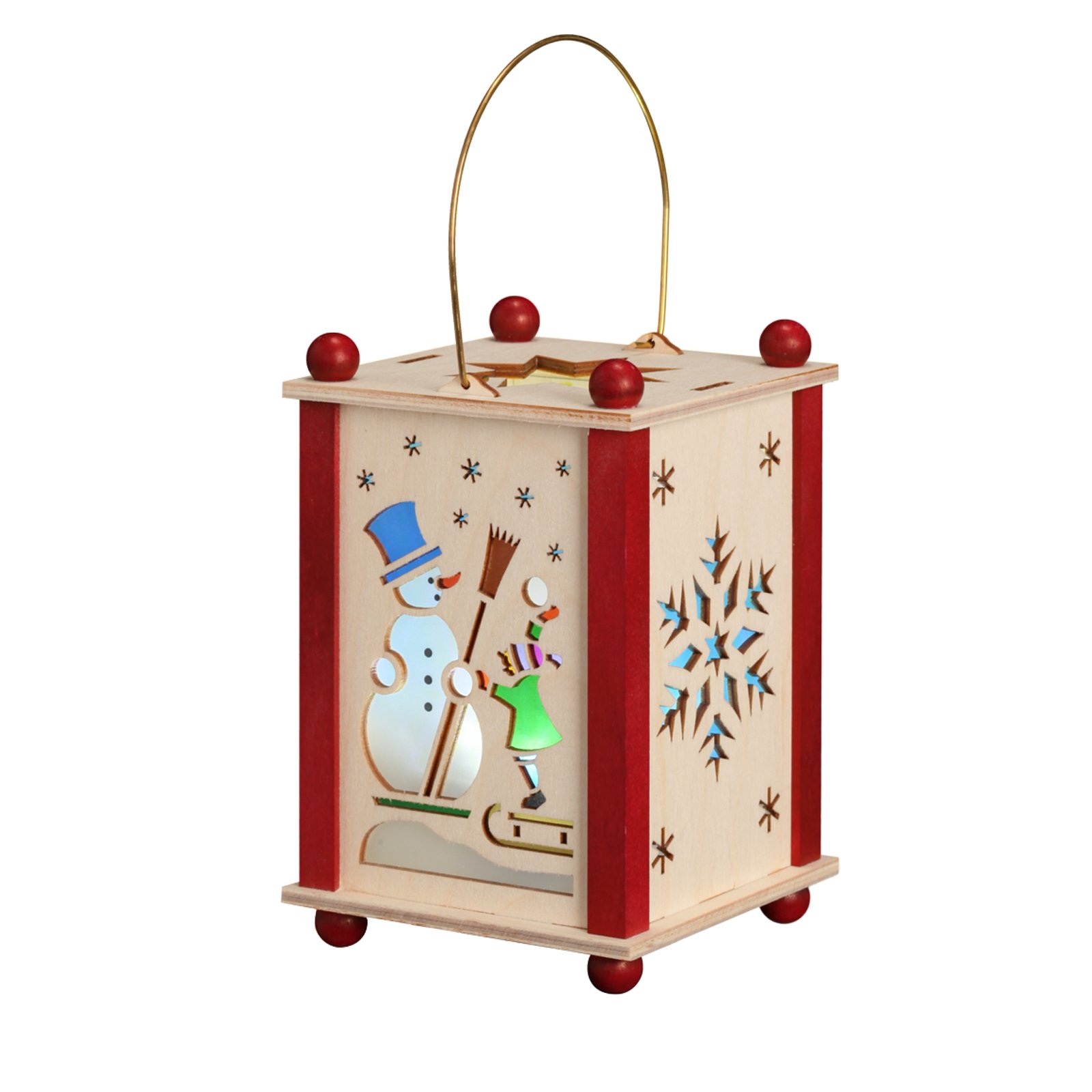 Lanterne Santa Claus veilleuse de Noël et lanterne bonhomme de neige