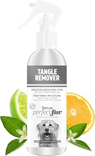 TropiClean Perfect FurDetangler Spray for Dogs - Made in USA - Detangling & Dematting Formula - Removes Mats & Knots for Gentle, Easy Brushing - Naturally Derived, 8oz