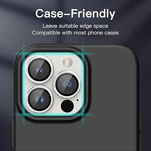 Miniatura 6 de JETech Protector de lente de cámara para iPhone 14 Pro de 6.1 pulgadas y iPhone 14 Pro Max de 6.7 pulgadas, cubierta de anillo individual de metal