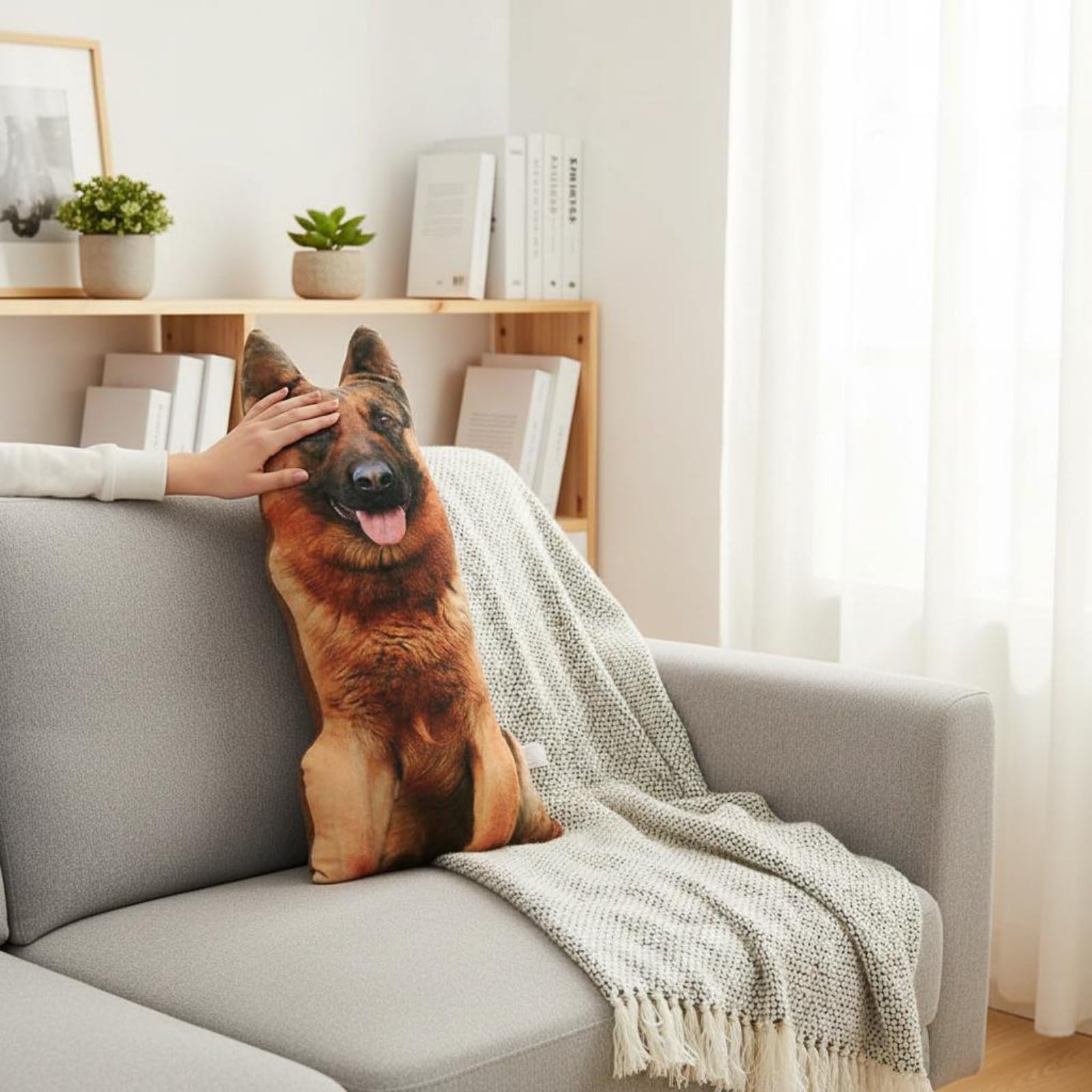 Almohada Decorativa Figura Animal de Perro Material Felpa Suave y Funda Extraíble Impresión Digital Detallada Relleno Elástico Adecuada para Regalo Habitación Infantil, Dálmata, 90cm